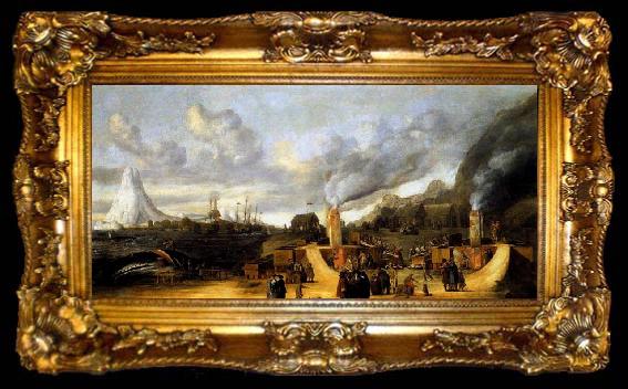 framed  MAN, Cornelis de The Whale-oil Factory on Jan Mayen Island, ta009-2